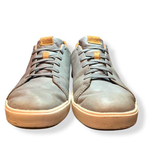 Olukai Lae‘ahi Lī ‘Ili Mens Sneakers Gray Leather Waterproof Sz 10.5 Shoes - Picture 10 of 11